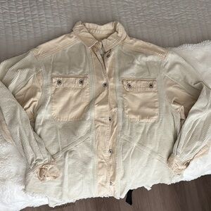 Thread & Supply frayed corduroy shirt jacket